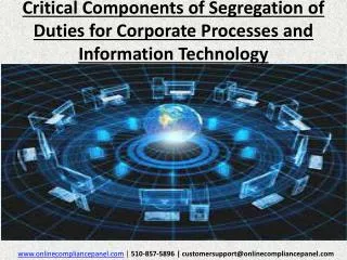 Critical Components of Segregation of Duties for Corporate P