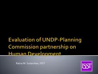 Evaluation of UNDP-Planning Commission partnership on Human Development