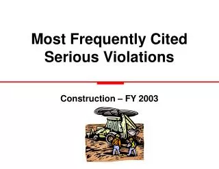 most frequently cited serious violations