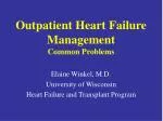 Outpatient Heart Failure Management Common Problems - slide 1
