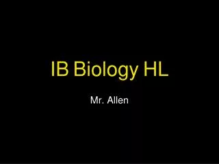 IB Biology HL