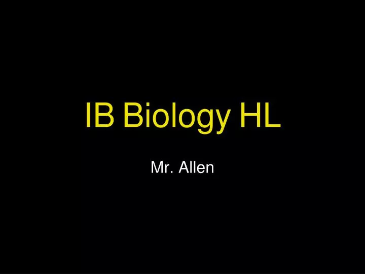 ib biology hl