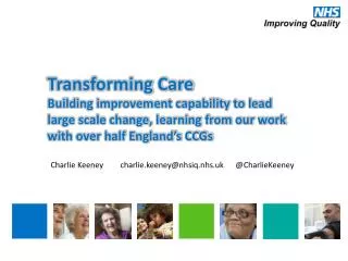 Transforming Care Building improvement capability to lead
