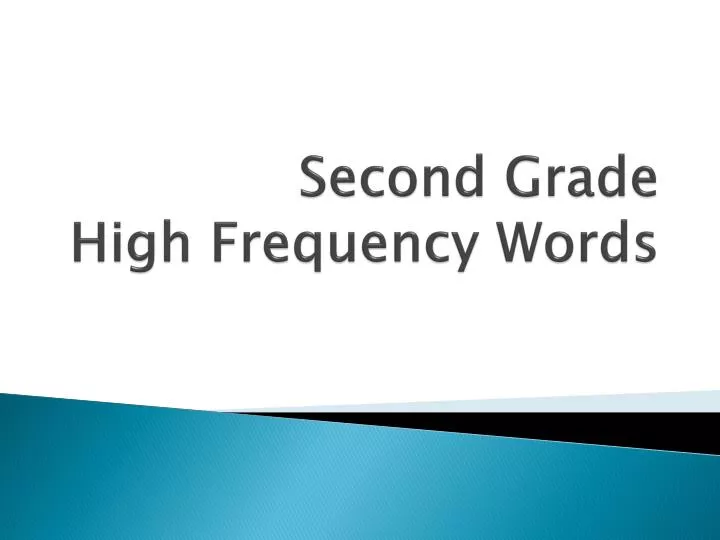 second grade high frequency words