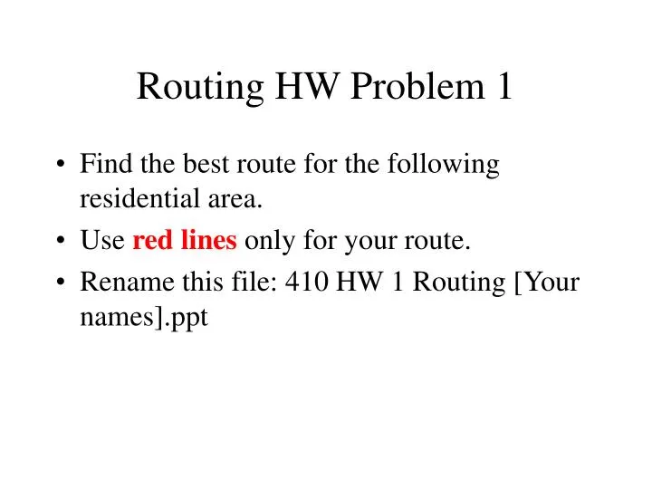 routing hw problem 1