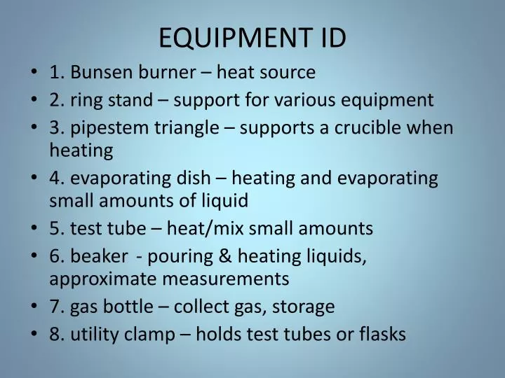 equipment id