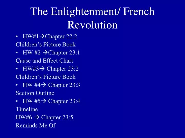 the enlightenment french revolution