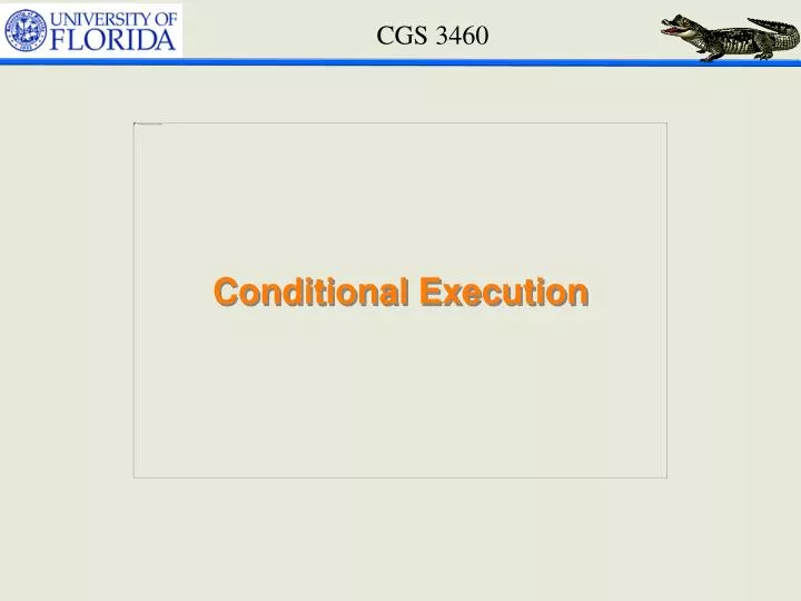 conditional execution