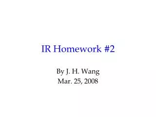 IR Homework #2