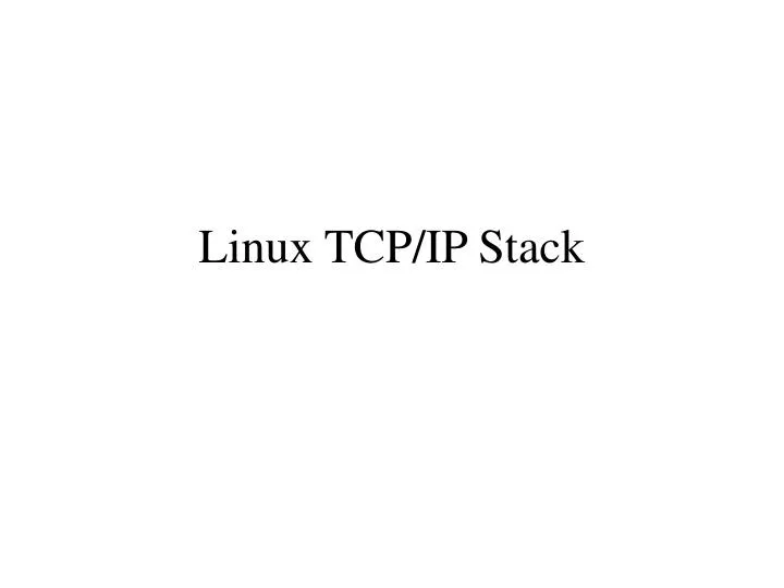 linux tcp ip stack