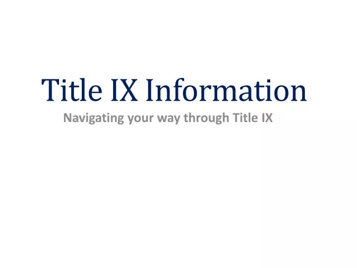 title ix information