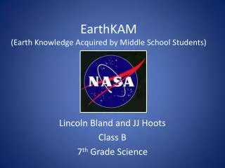 EarthKAM (Earth Knowledge Acquired by Middle School Students)