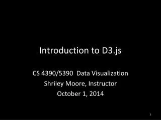 Introduction to D3.js