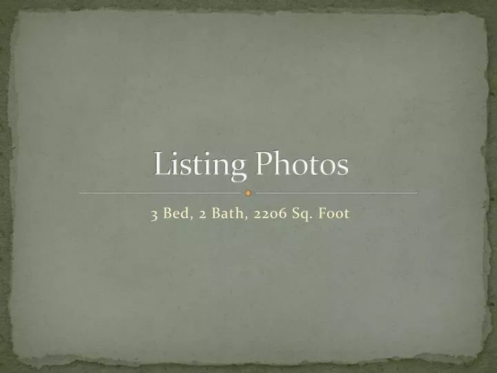 listing photos