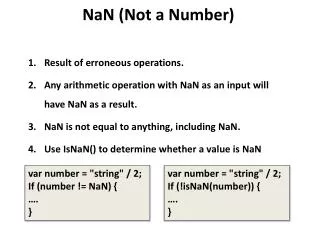 NaN (Not a Number)