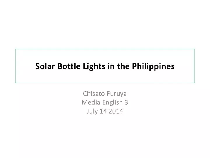 solar bottle l ights in the philippines