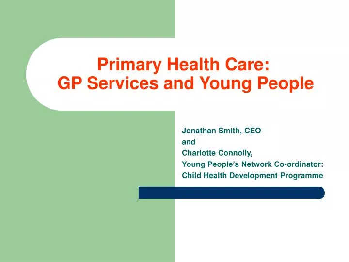 primary health care gp services and young people