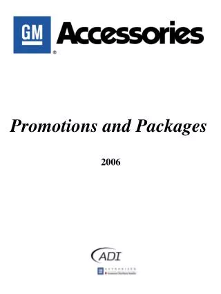 Promotions and Packages