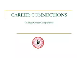 CAREER CONNECTIONS College/Career Comparisons