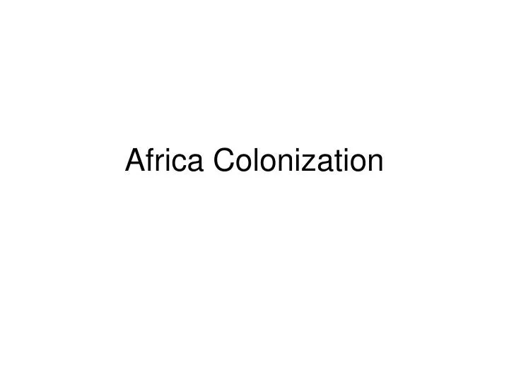 africa colonization
