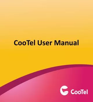 CooTel User Manual