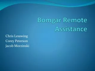 Bomgar Remote Assistance