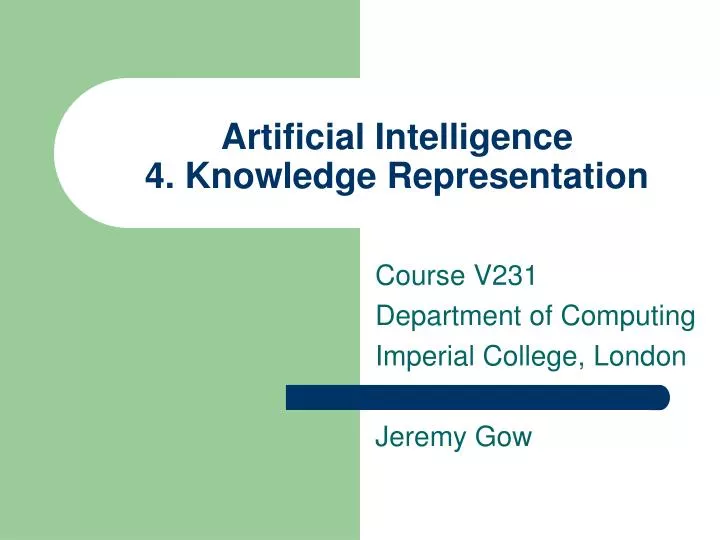 artificial intelligence 4 knowledge representation