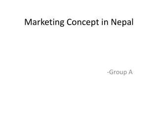 Marketing Concept in Nepal