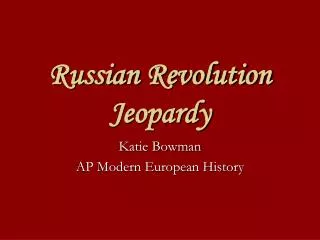 Russian Revolution Jeopardy