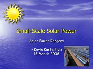 Small-Scale Solar Power