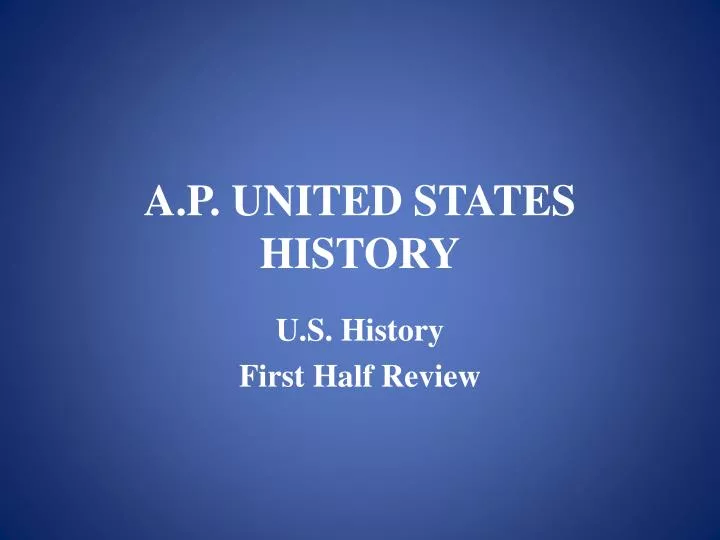 a p united states history