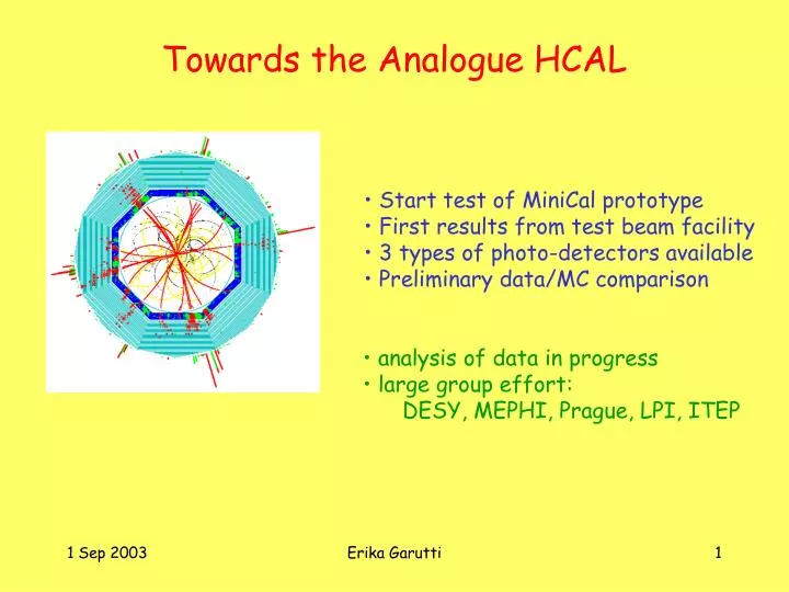 towards the analogue hcal