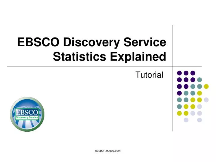 ebsco discovery service statistics explained