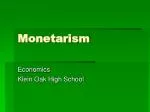 Monetarism - slide 1