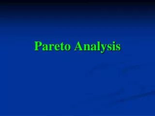 Pareto Analysis
