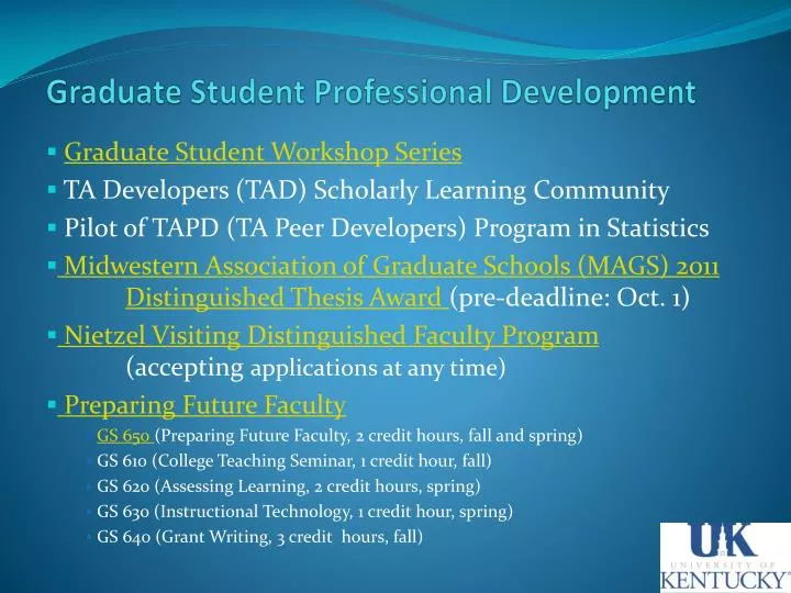 graduate student professional development