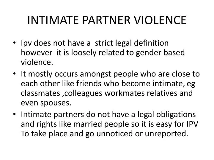intimate partner violence