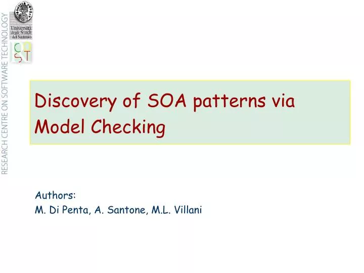 discovery of soa patterns via model checking