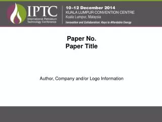 Paper No. Paper Title