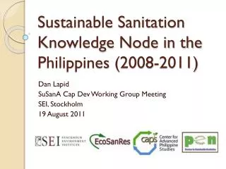 Sustainable Sanitation Knowledge Node in the Philippines (2008-2011)