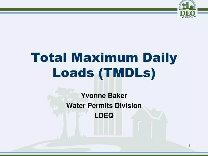total maximum daily loads tmdls