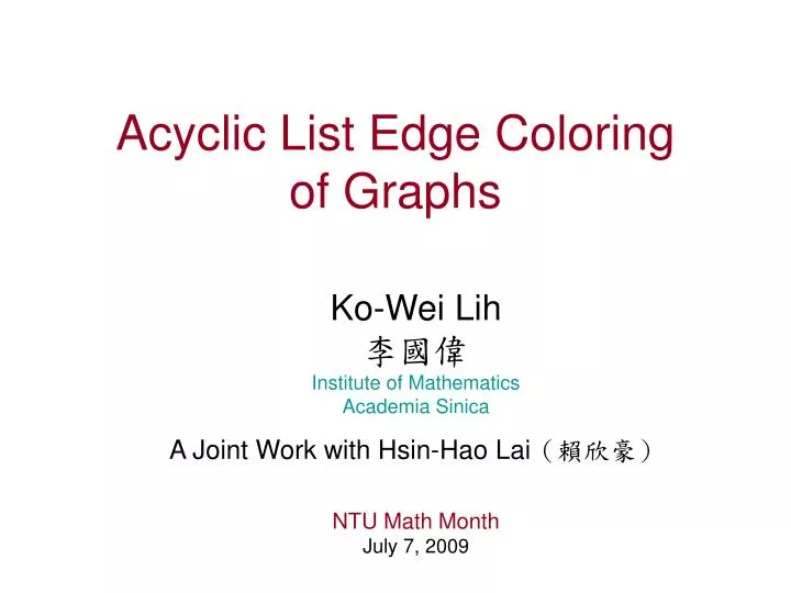 acyclic list edge coloring of graphs