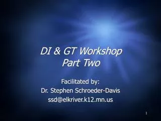 DI &amp; GT Workshop Part Two