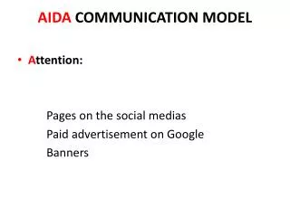 AIDA COMMUNICATION MODEL