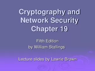 cryptography and network security chapter 19