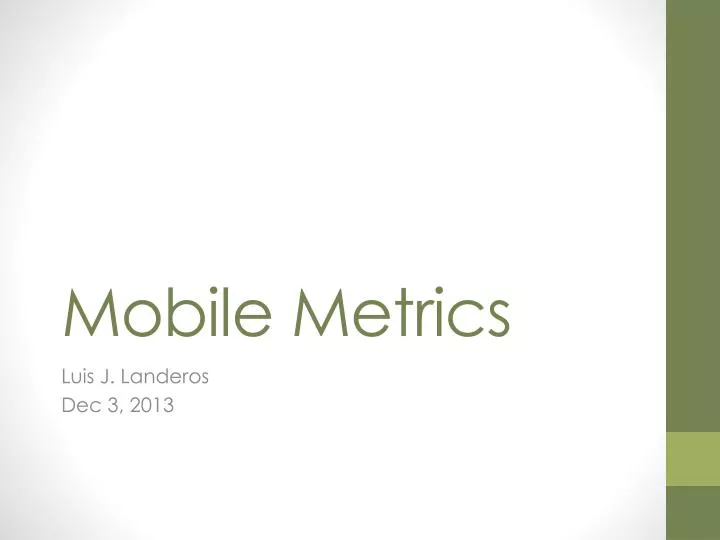 mobile metrics