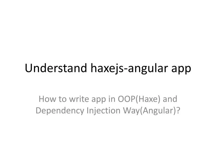 understand haxejs angular app