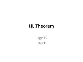 HL Theorem