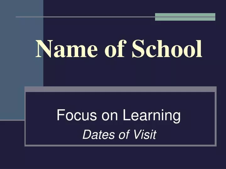 focus on learning dates of visit