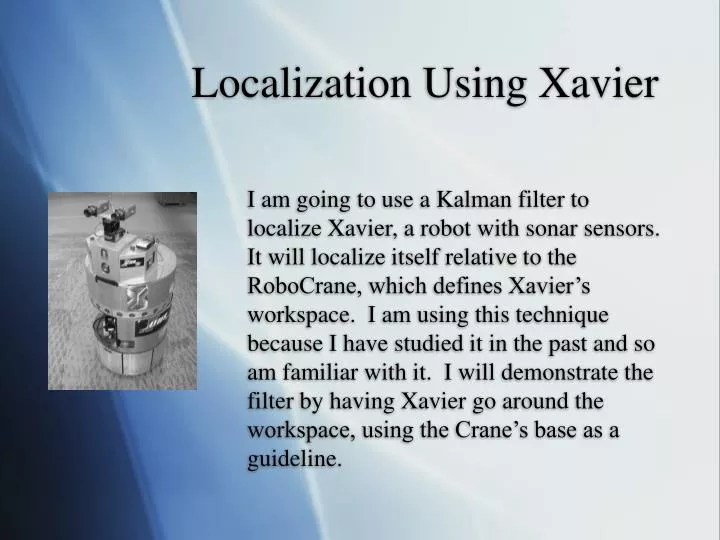 localization using xavier